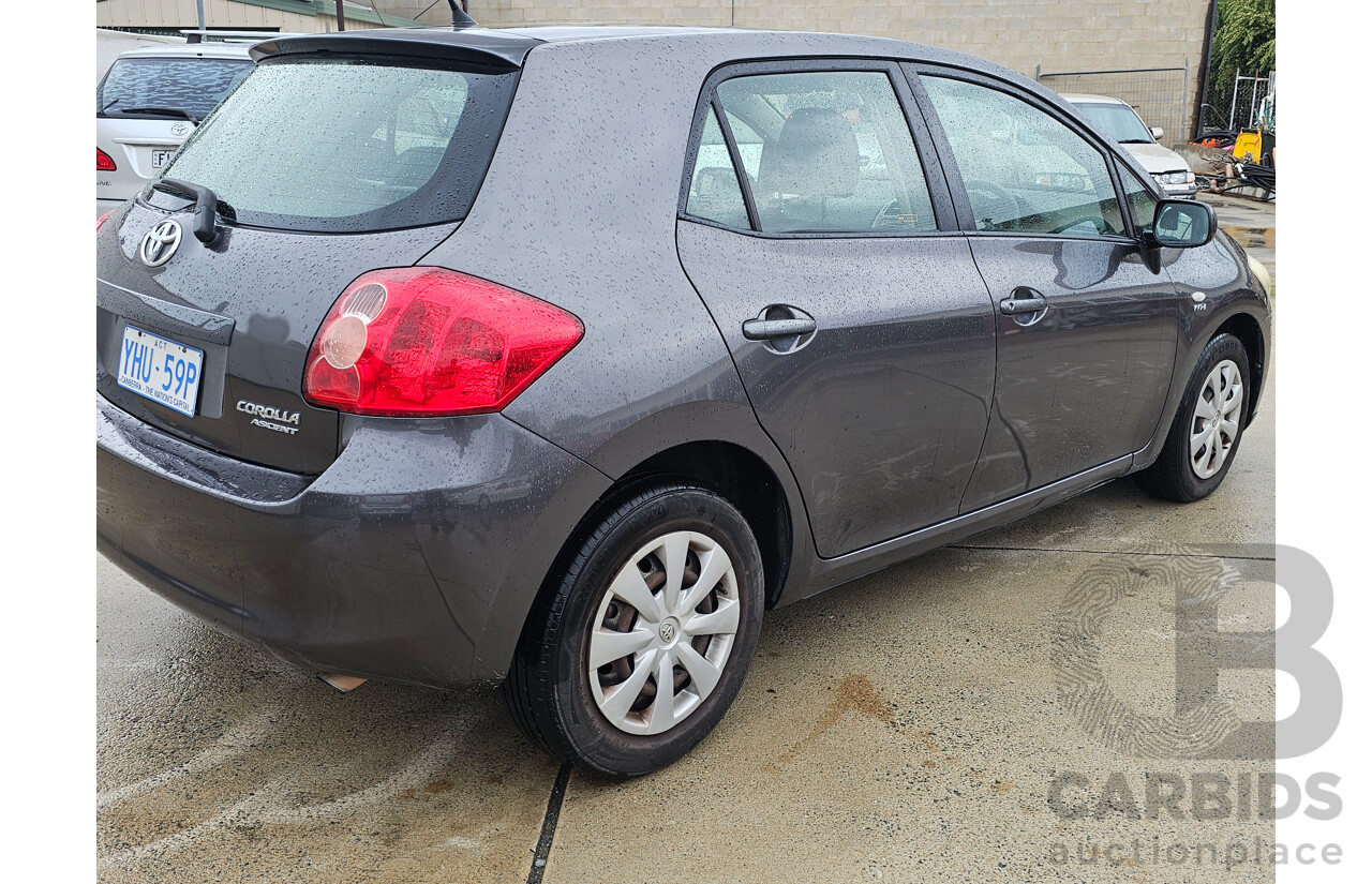 9/2007 Toyota Corolla Ascent ZRE152R 5d Hatchback Grey 1.8L