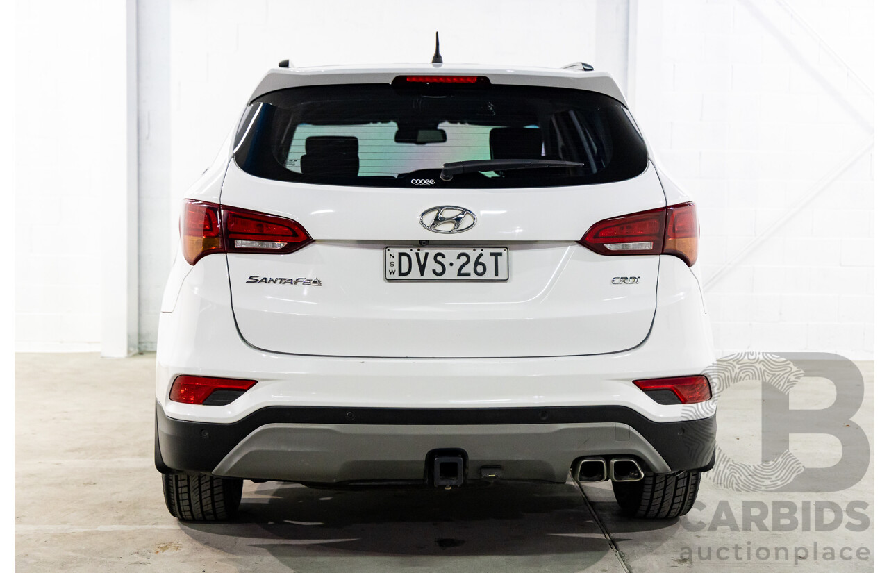 05/2018 Hyundai Santa Fe Active CRDi (4x4) AWD DM5 MY18 4D Wagon White Cream Mica Turbo Diesel 2.2L - 7 Seater