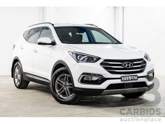 05/2018 Hyundai Santa Fe Active CRDi (4x4) AWD DM5 MY18 4D Wagon White Cream Mica Turbo Diesel 2.2L - 7 Seater