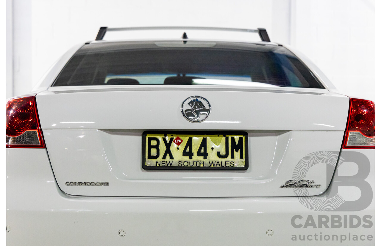 8/2008 Holden Commodore Omega (Dual Fuel) 60th Anniversary VE MY09.5 4d Sedan Heron White V6 3.6L