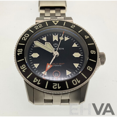 Boxed Draken Tugela GMT Swiss Movement Wrist Watch with Spare Strap and Links