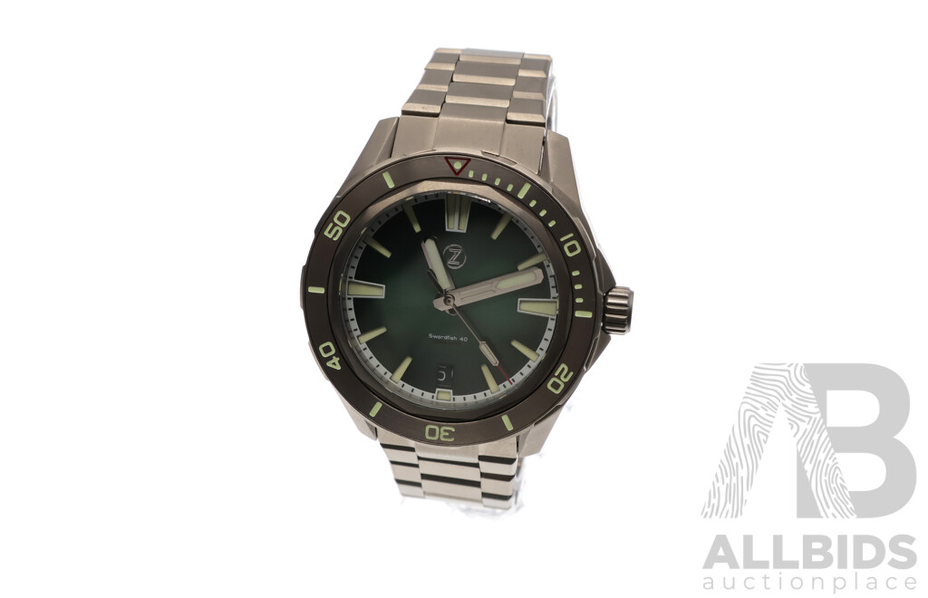 Zelos Swordfish 40 Titanium Watch with Zelos Watch Roll