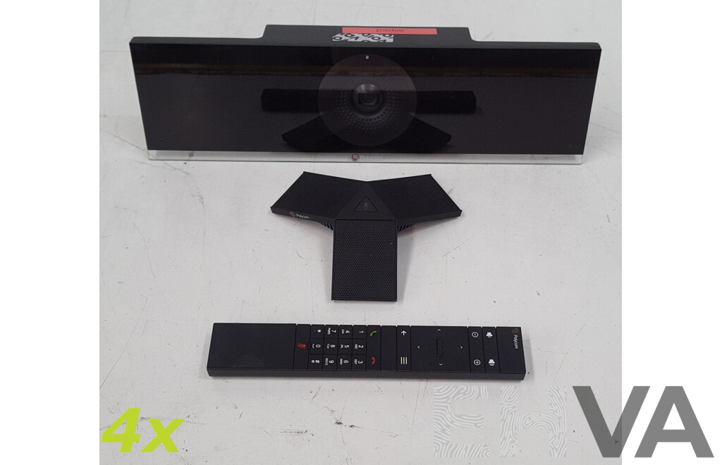 Polycom RealPresence Debut w/ Power Supply & Expansion Microphone - Lot of Four