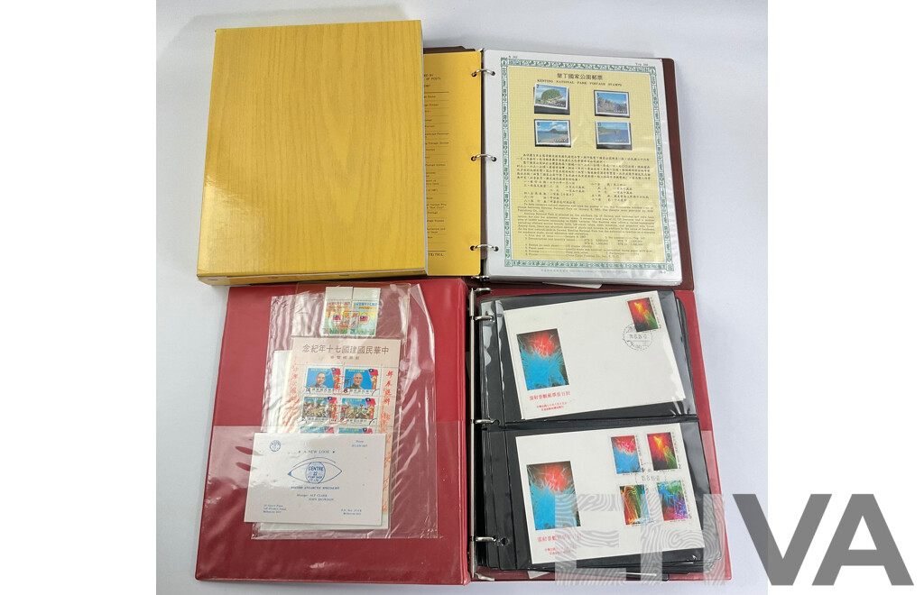 Album of 1980's Chinese and Australian First Day Covers and Stamp Packs, 1987 Republic of China Annual Stamp Album