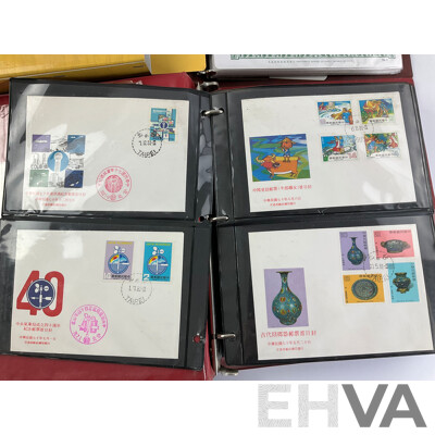 Album of 1980's Chinese and Australian First Day Covers and Stamp Packs, 1987 Republic of China Annual Stamp Album