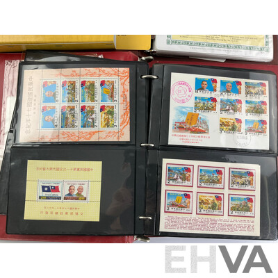 Album of 1980's Chinese and Australian First Day Covers and Stamp Packs, 1987 Republic of China Annual Stamp Album