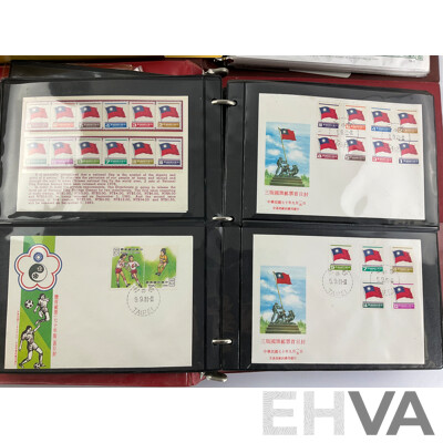 Album of 1980's Chinese and Australian First Day Covers and Stamp Packs, 1987 Republic of China Annual Stamp Album