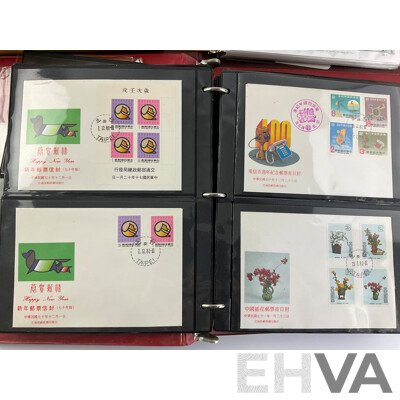 Album of 1980's Chinese and Australian First Day Covers and Stamp Packs, 1987 Republic of China Annual Stamp Album