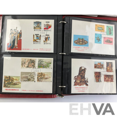 Album of 1980's Chinese and Australian First Day Covers and Stamp Packs, 1987 Republic of China Annual Stamp Album