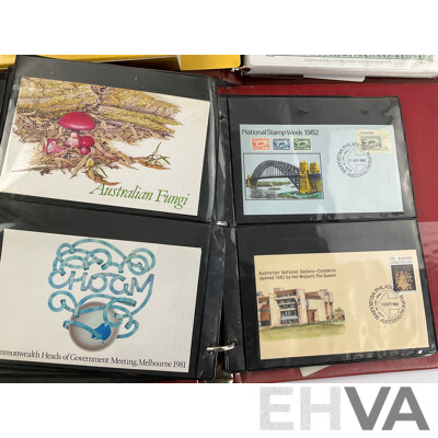 Album of 1980's Chinese and Australian First Day Covers and Stamp Packs, 1987 Republic of China Annual Stamp Album