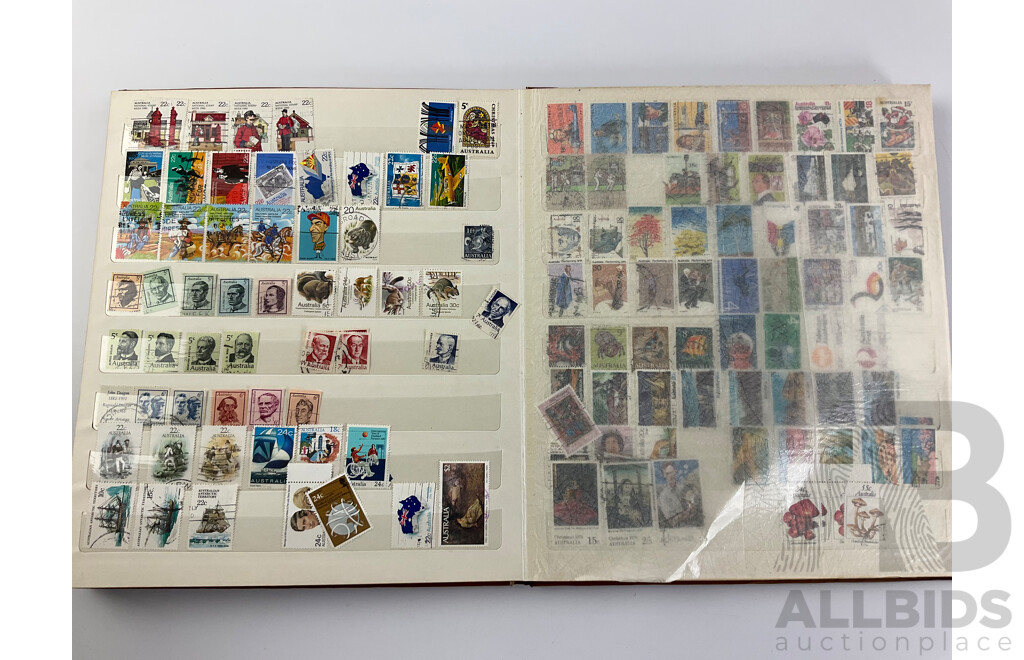 Album of Australian and International Vintage Stamps Including Pre-Federation, Predecimal KGV, KGVI, QE2, Antarctic Territory, USA, USSR, Spain, Singapore