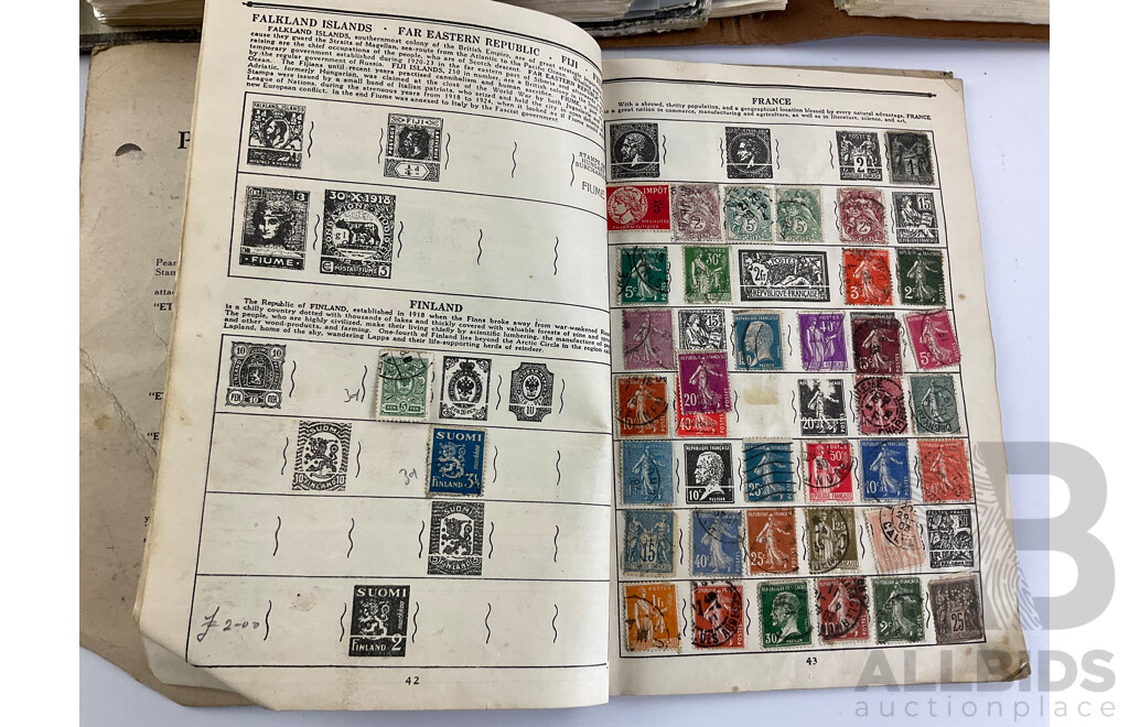 Collection of International Antique/Vintage Stamps Including ETA Postage Stamps of the World , Thailand, Turkey, Cayman Islands, New Zealand, USA, USSR, China, Belize, Australia, Japan and More