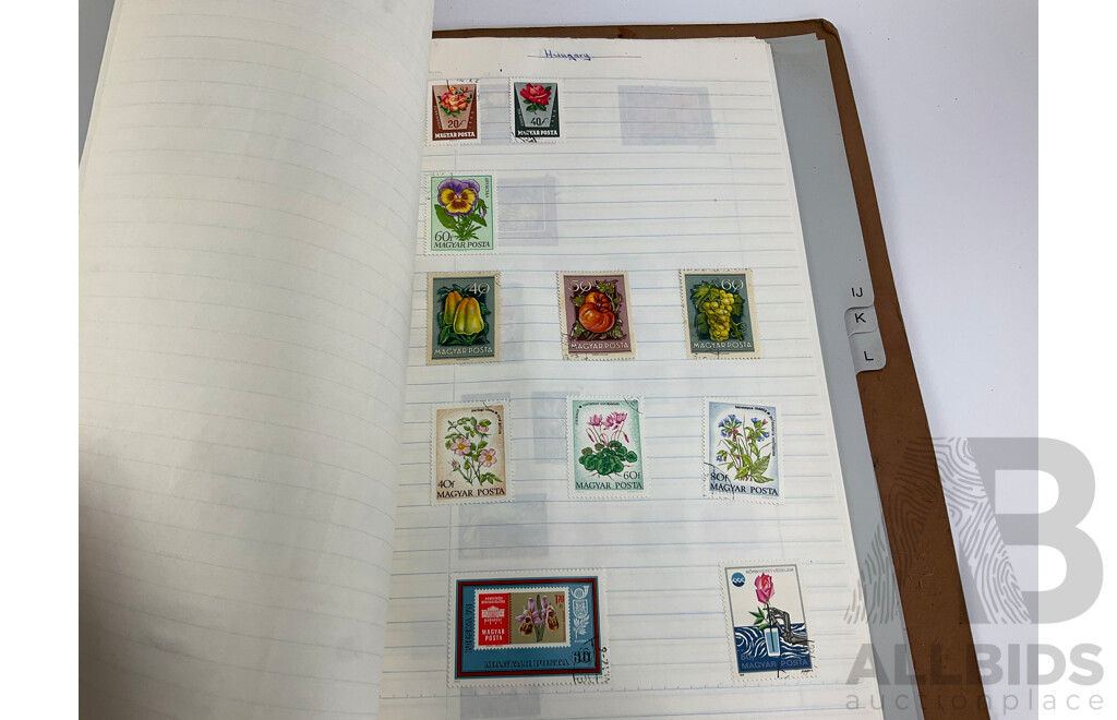 Collection of International Antique/Vintage Stamps Including ETA Postage Stamps of the World , Thailand, Turkey, Cayman Islands, New Zealand, USA, USSR, China, Belize, Australia, Japan and More