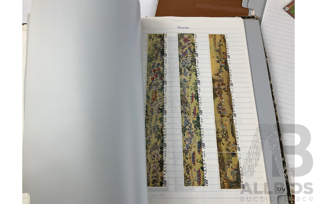 Collection of International Antique/Vintage Stamps Including ETA Postage Stamps of the World , Thailand, Turkey, Cayman Islands, New Zealand, USA, USSR, China, Belize, Australia, Japan and More