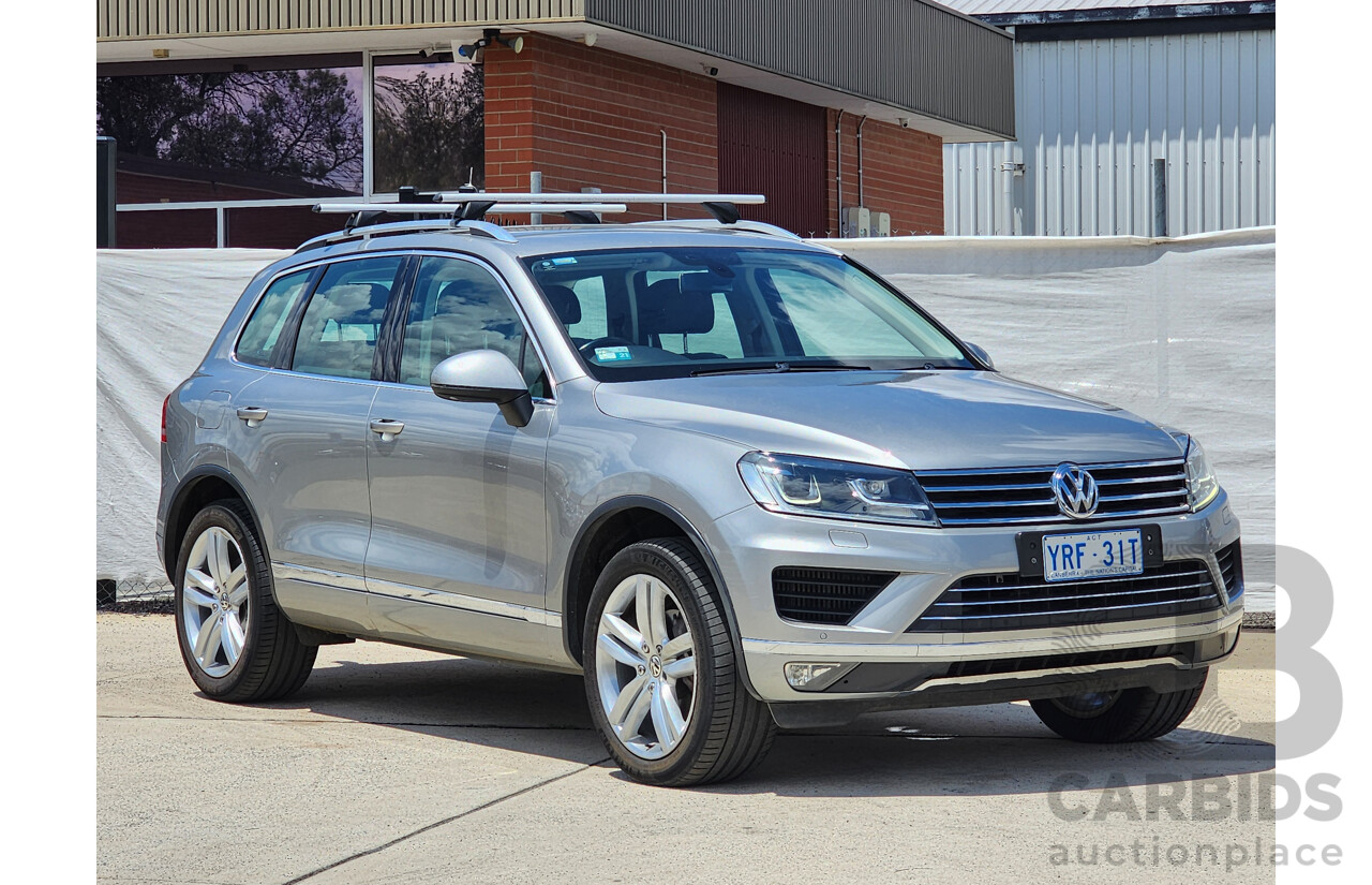 1/2015 Volkswagen Touareg 150 TDI 7P MY15 4d Wagon Silver 3.0L