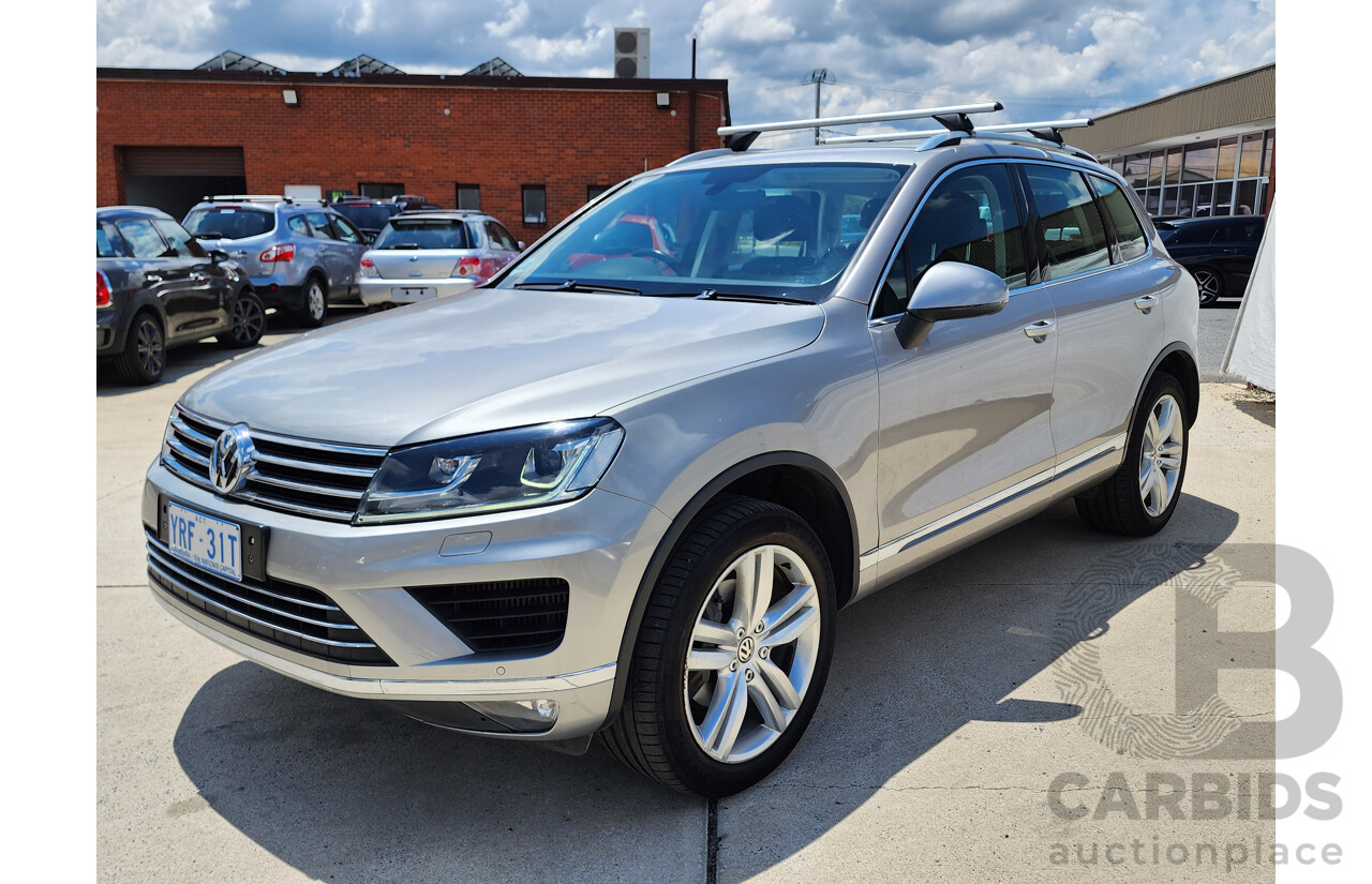 1/2015 Volkswagen Touareg 150 TDI 7P MY15 4d Wagon Silver 3.0L