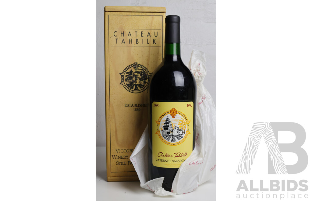 Boxed Chateau Tahbilk Cabernet Sauvignon Vintage 1990 Magnum