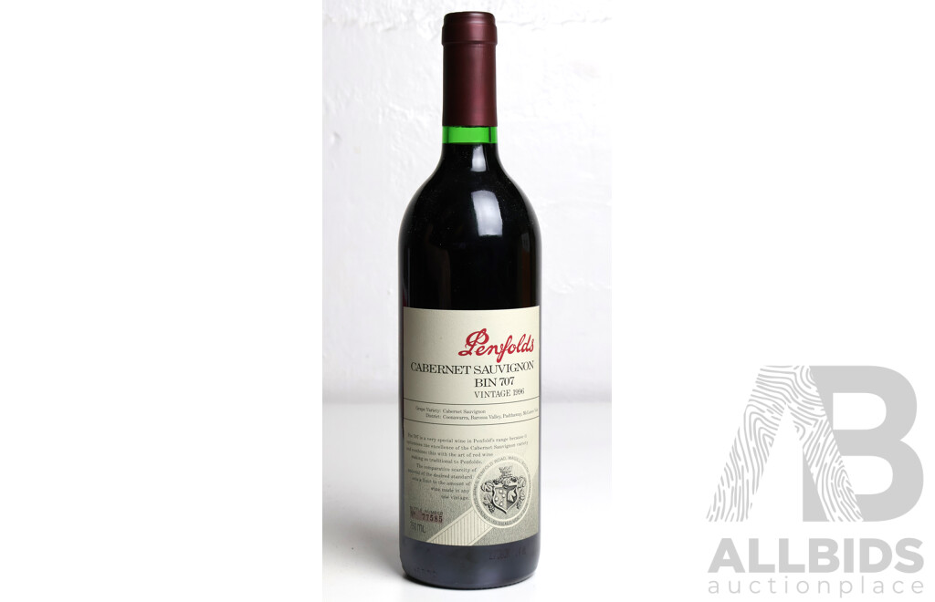 Penfolds Bin 707 Cabernet Sauvignon Vintage 1996