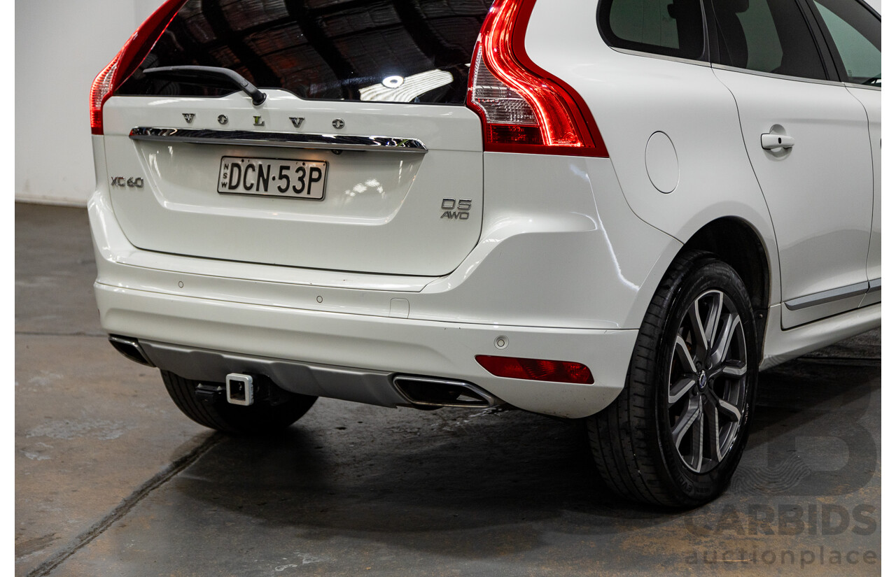 10/2015 Volvo XC60 D5 AWD Luxury DZ MY16 4d Wagon White 2.4L Turbo Diesel