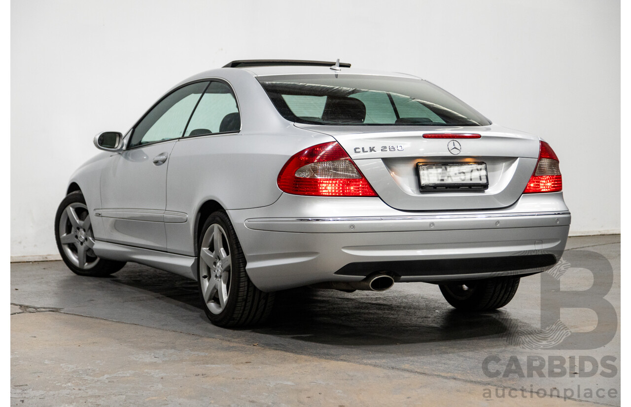 5/2008 Mercedes Benz CLK 280 Avantgarde AMG Pack C209 MY08 2d Coupe Iridium Silver Metallic V6 3.0L