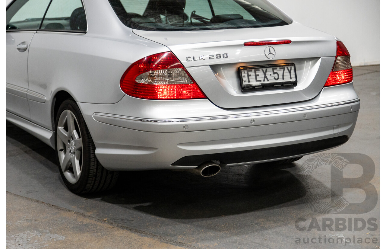 5/2008 Mercedes Benz CLK 280 Avantgarde AMG Pack C209 MY08 2d Coupe Iridium Silver Metallic V6 3.0L