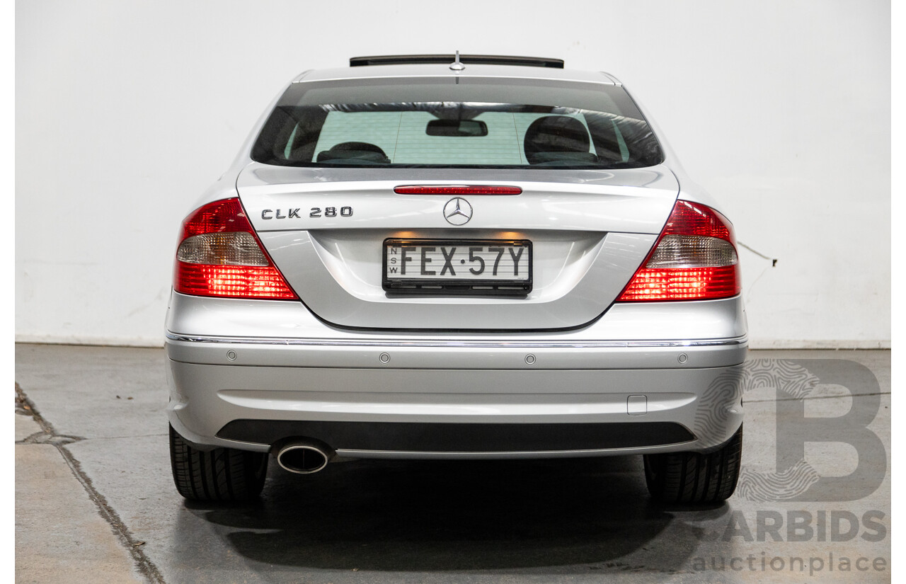 5/2008 Mercedes Benz CLK 280 Avantgarde AMG Pack C209 MY08 2d Coupe Iridium Silver Metallic V6 3.0L