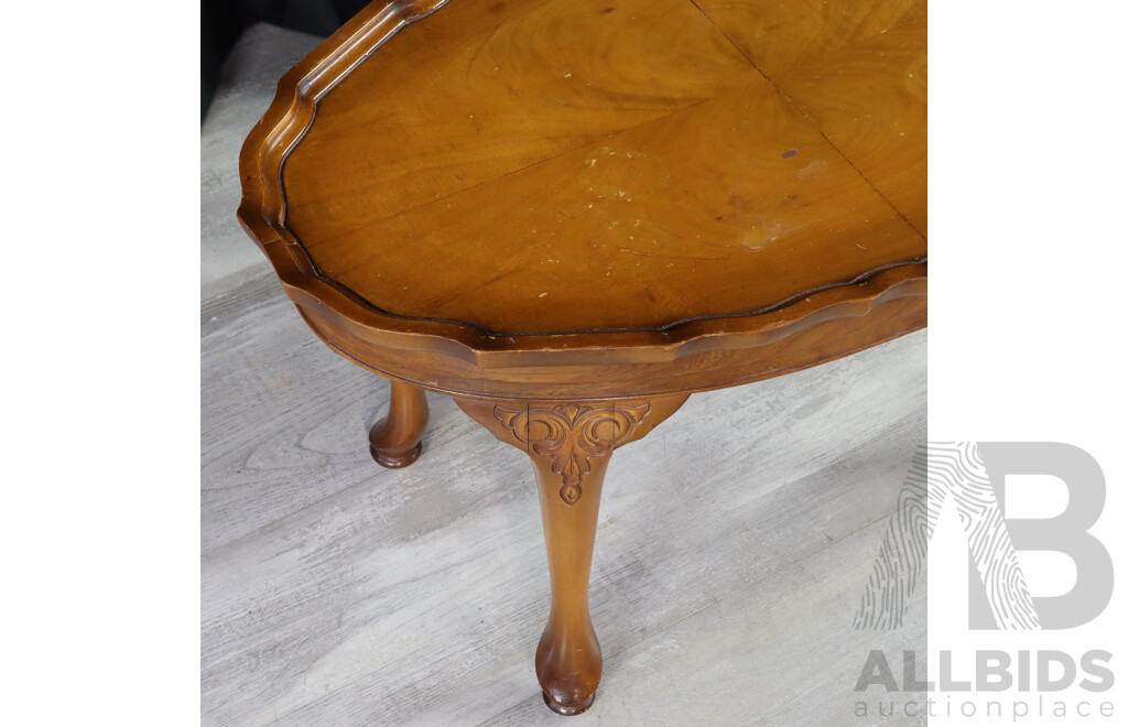 Veneer Quarter Top Side Table