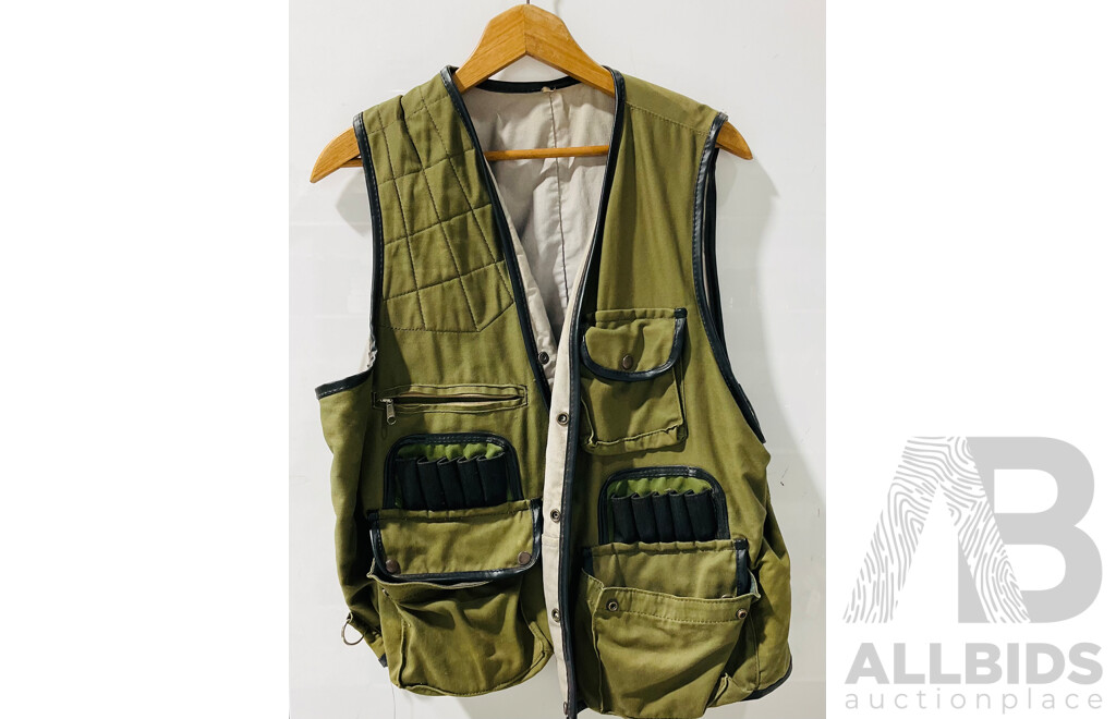 Vintage Army Jacket with Dectachable Lining Along with Hunting Vest