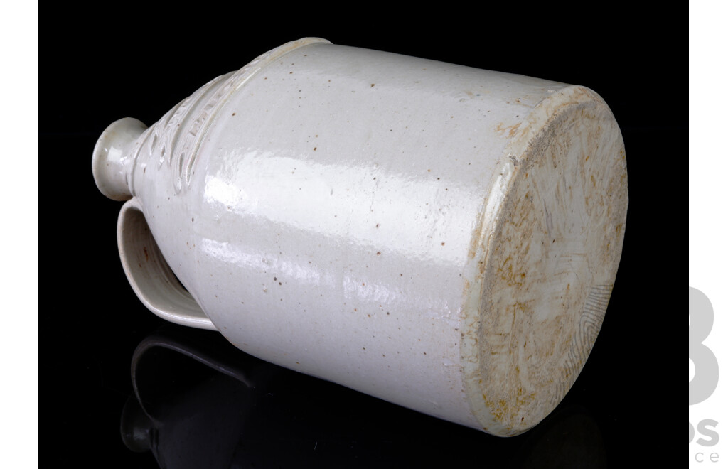 Antique Salt Glazed Stoneware W M Radam's Microbe Killer Bottle, 1890s