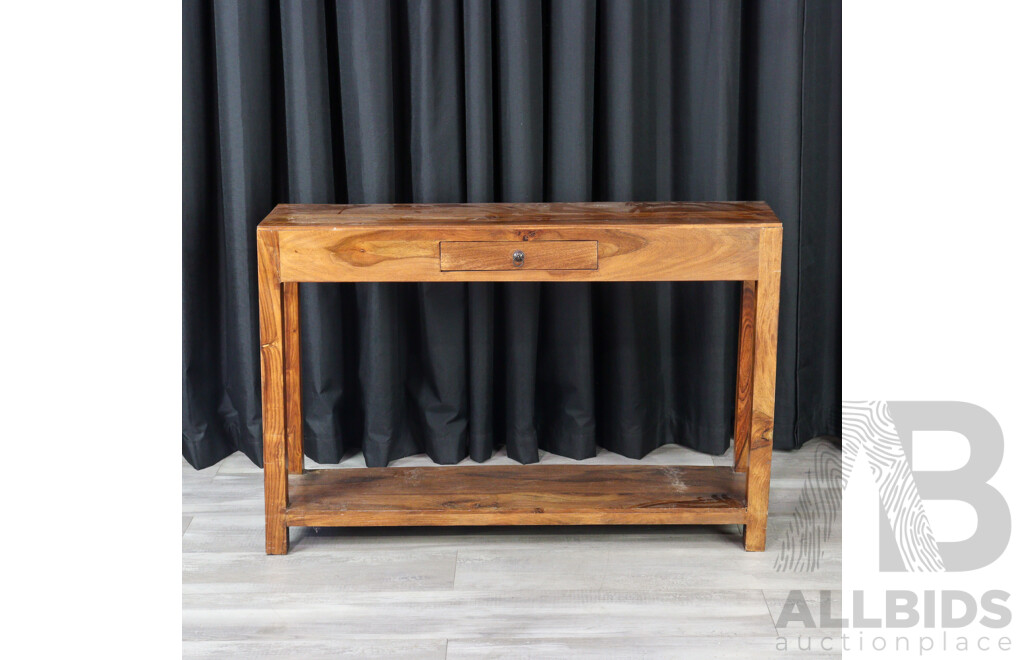 Hardwood Single Drawer Hall Table