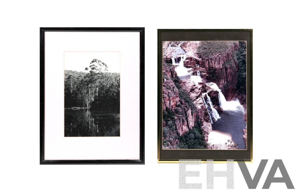 Artists Unknown, Pair of Framed Nature Landscape Photographs, 35 X 27 Cm (largest Image) (2)