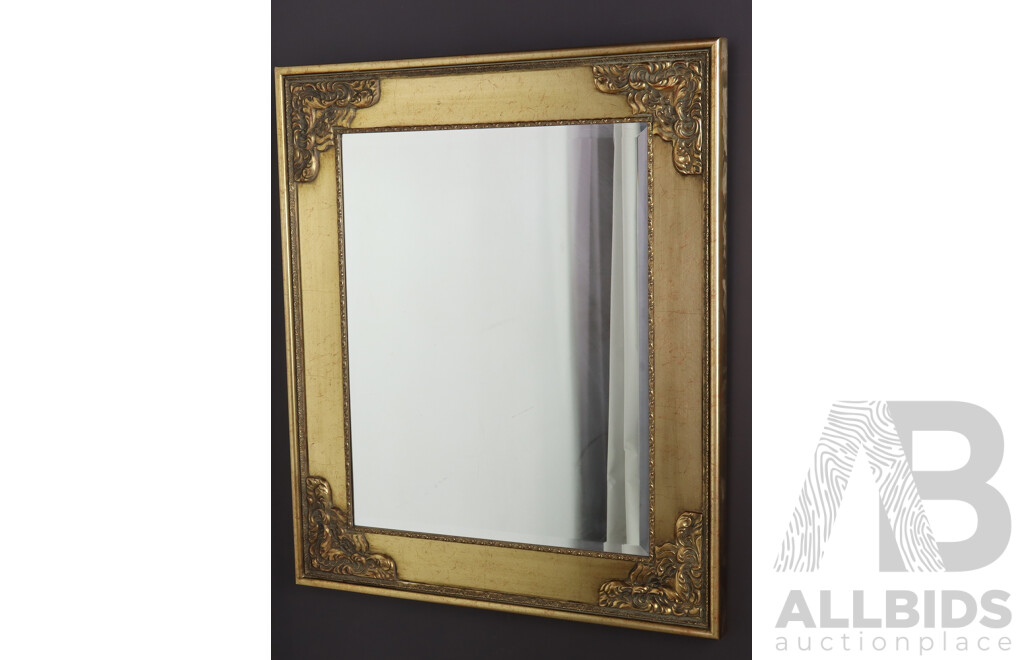 Beveled Edge Gilt Framed Mirror