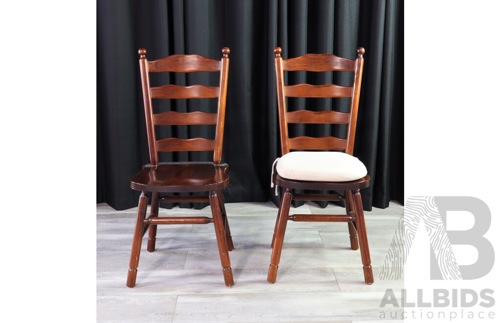 Pair of Ladder Back Dining Chairs