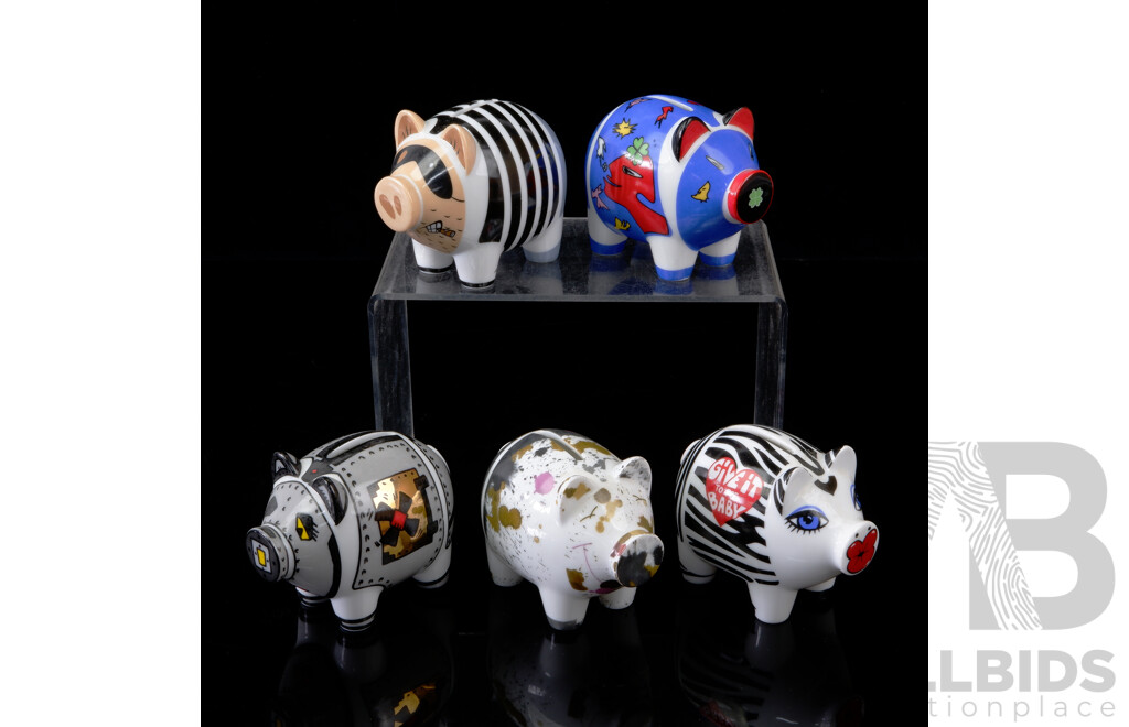 Collection Five  Decorative Ritzenhoff Ceramic Mini Piggy Bank