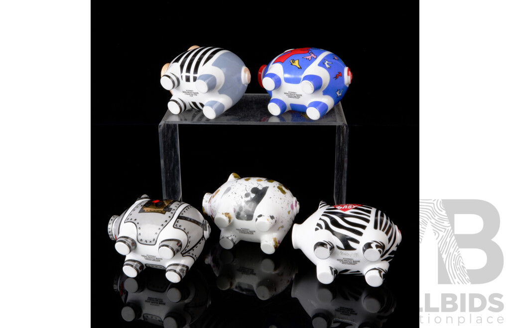 Collection Five  Decorative Ritzenhoff Ceramic Mini Piggy Bank