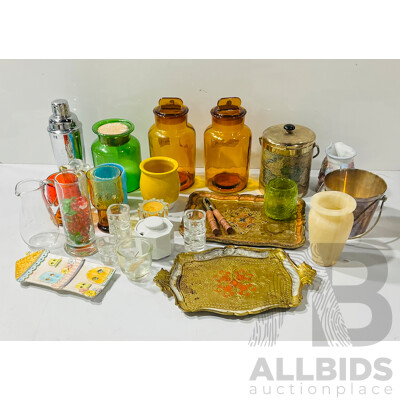 Collection Decorative Pieces Including Glass, Ceramics and More