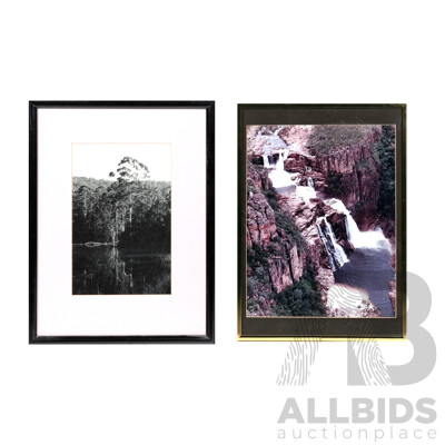 Artists Unknown, Pair of Framed Nature Landscape Photographs, 35 X 27 Cm (largest Image) (2)