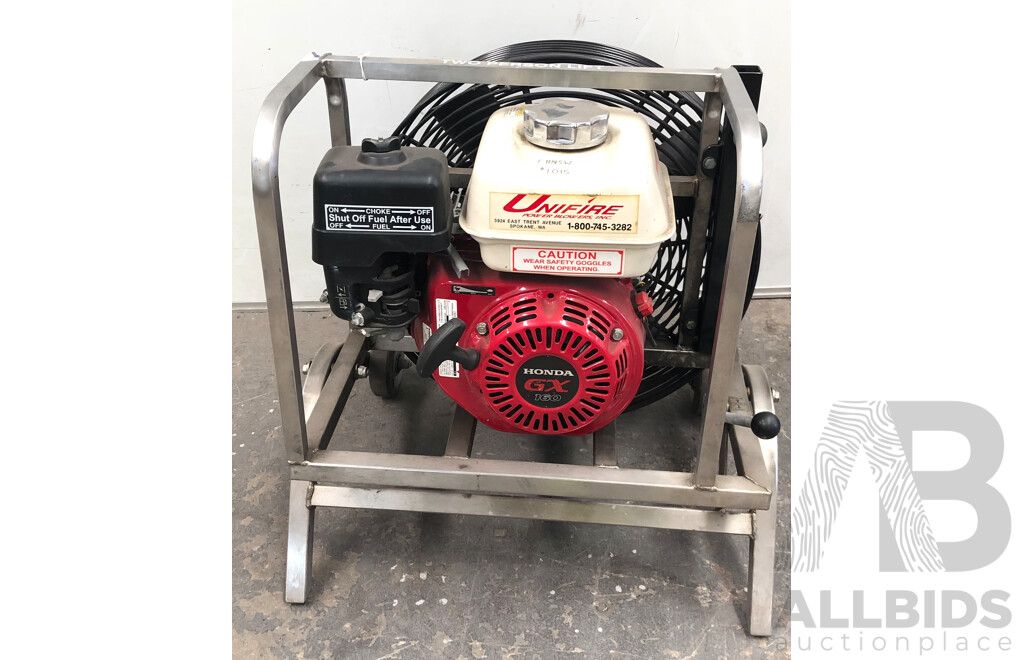 Unifire  Postive Pressure Ventilation Fan Powered by Honda GX160 5.5hp Motor