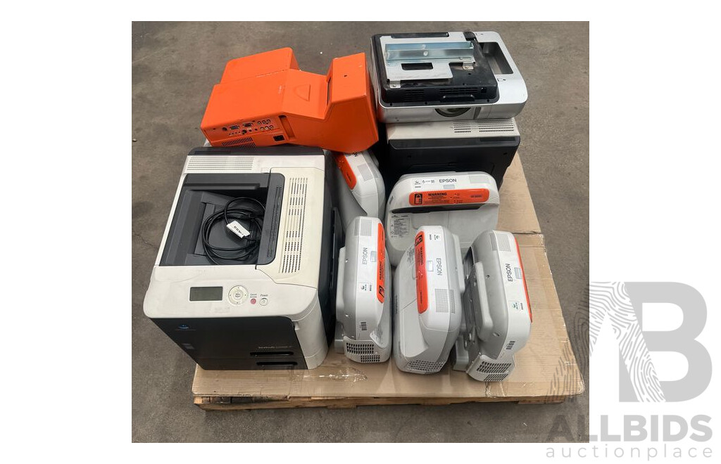 Assorted Lot of Projectors & Printers