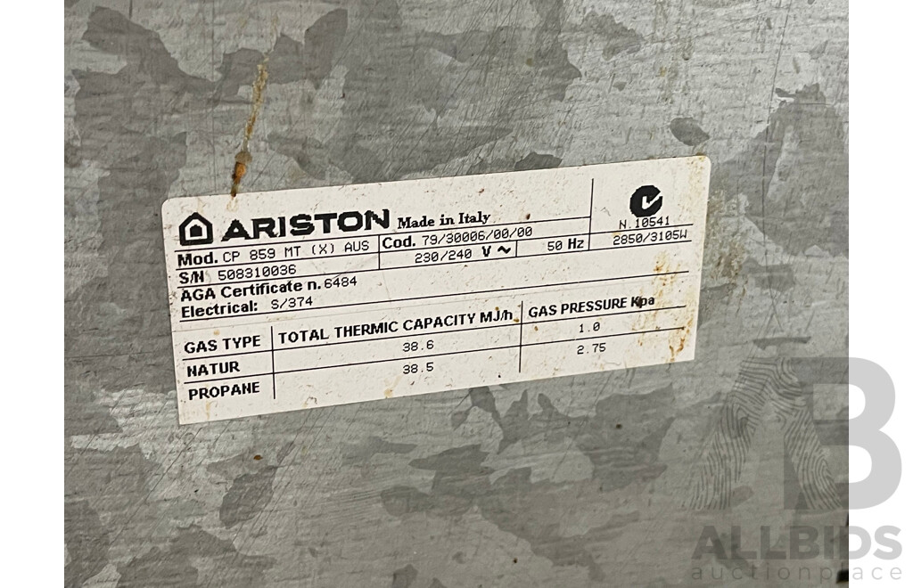 Ariston 80cm Freestanding Cooker