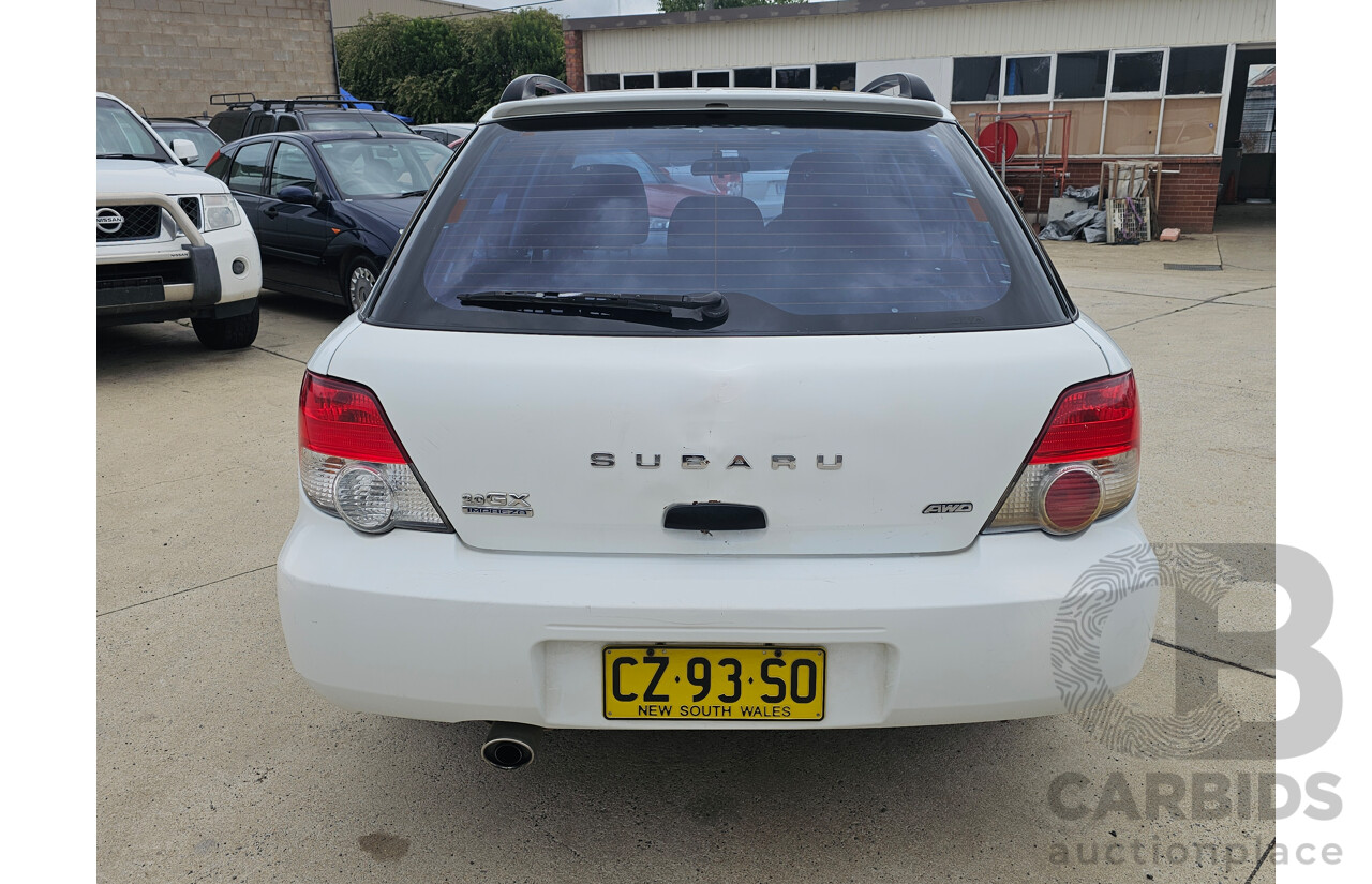 5/2003 Subaru Impreza GX (awd) MY03 5d Hatchback White 2.0L