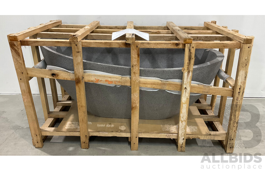 Light Grey Terrazzo Stone Composite Bath (1500Lx850Wx675H) - ORP $4,000.00