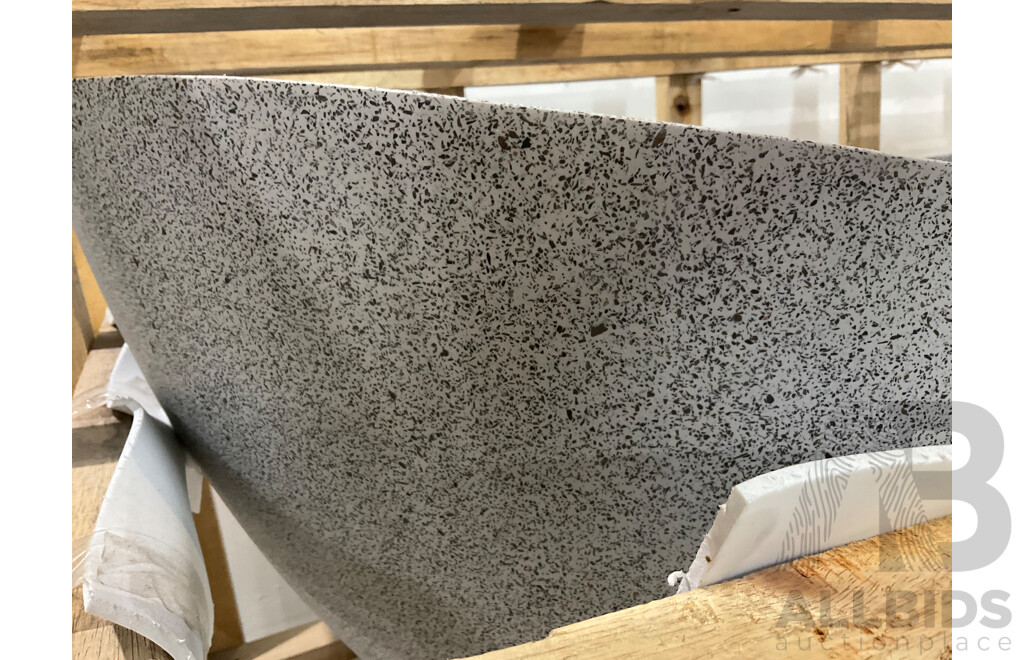 Light Grey Terrazzo Stone Composite Bath (1500Lx850Wx675H) - ORP $4,000.00