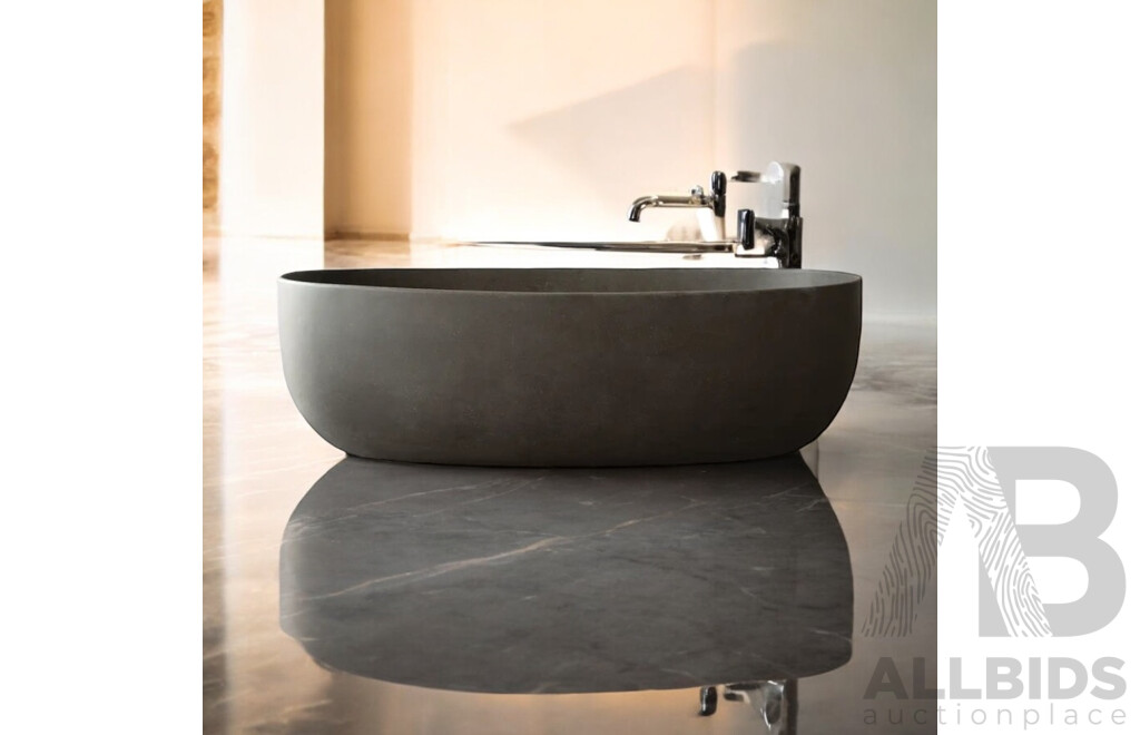 Dark Grey Terrazzo Stone Composite Bath (1700Lx800Wx510H) - ORP $4,000.00