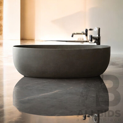 Dark Grey Terrazzo Stone Composite Bath (1700Lx800Wx510H) - ORP $4,000.00