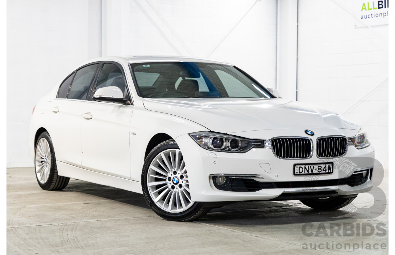 2/2014 BMW 320i Luxury F30 MY14 4d Sedan Alpine White Turbo 2.0L