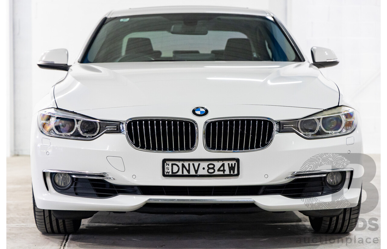 2/2014 BMW 320i Luxury F30 MY14 4d Sedan Alpine White Turbo 2.0L