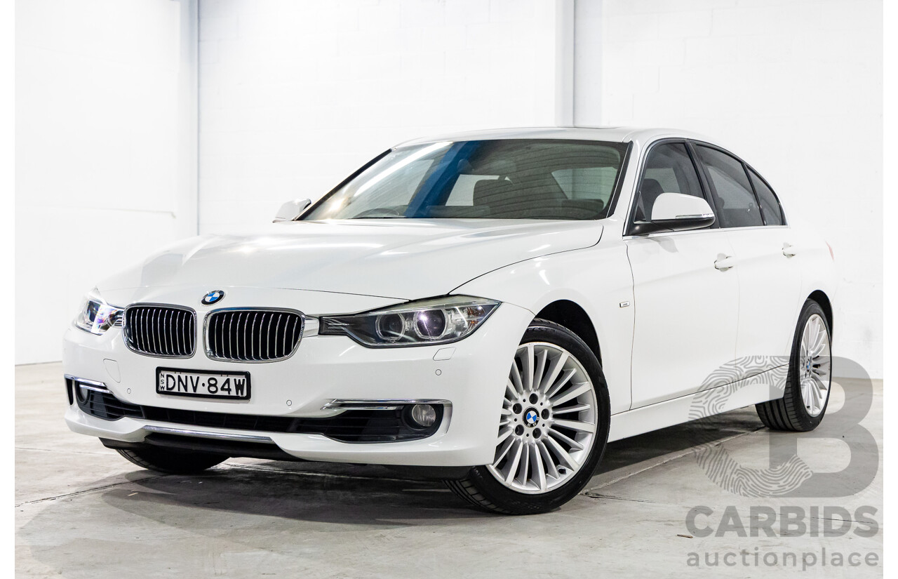 2/2014 BMW 320i Luxury F30 MY14 4d Sedan Alpine White Turbo 2.0L