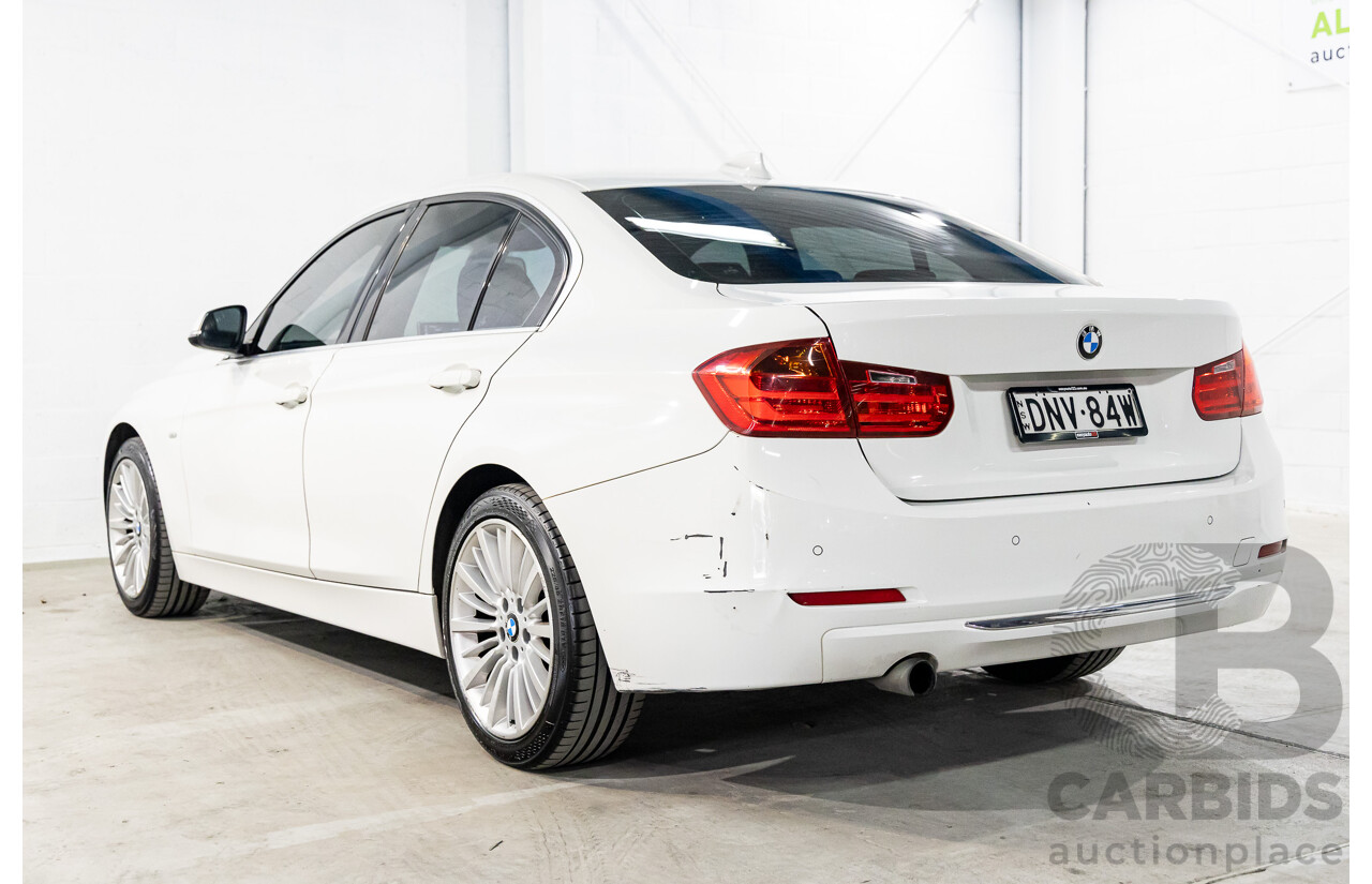 2/2014 BMW 320i Luxury F30 MY14 4d Sedan Alpine White Turbo 2.0L