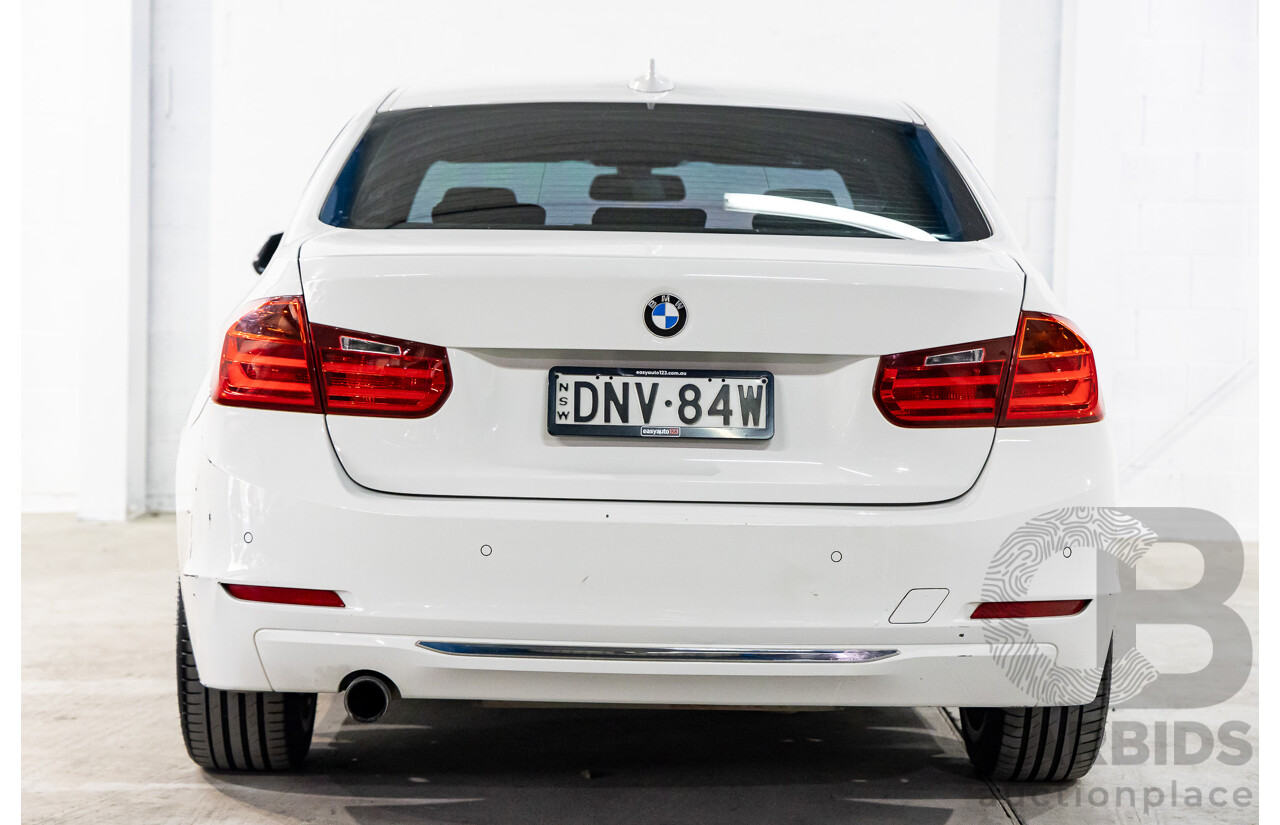 2/2014 BMW 320i Luxury F30 MY14 4d Sedan Alpine White Turbo 2.0L